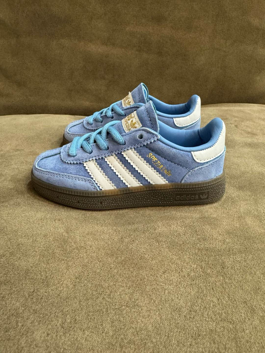 Adidas training 3 generation pig leather children's shoes" blue"