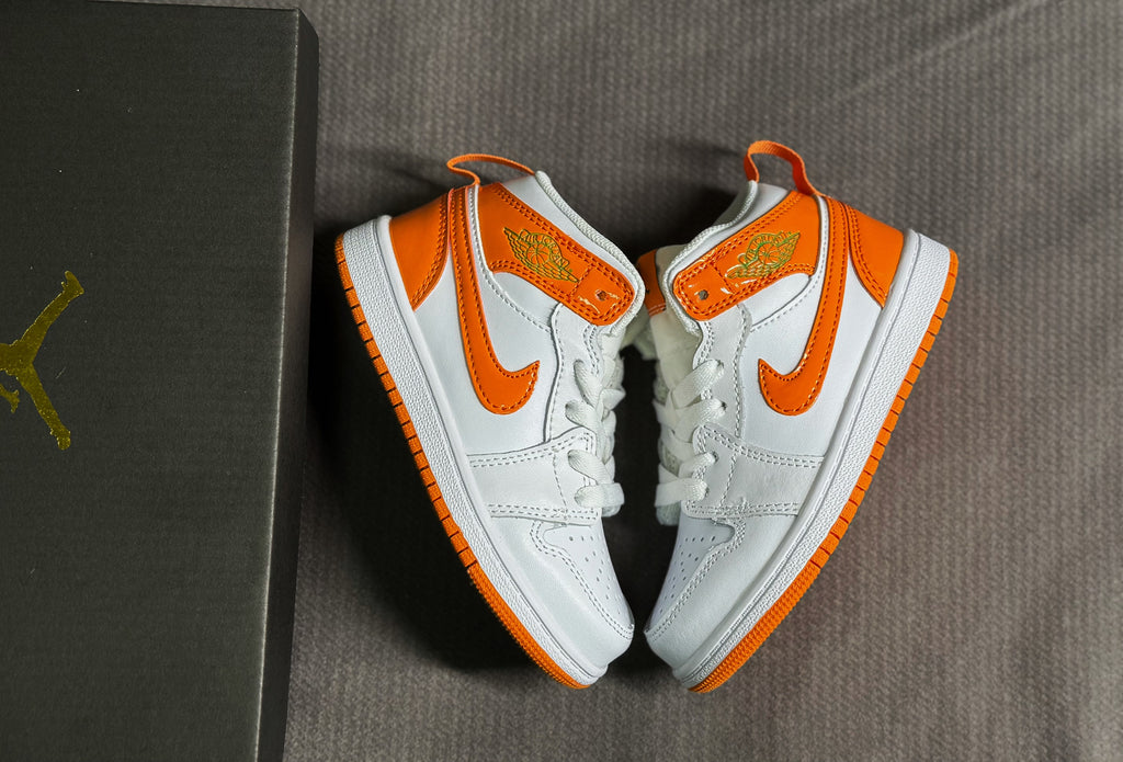 Joe 1 lace up" white, orange"