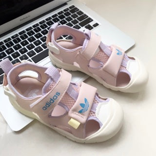 Adidas Velcro Stream Tracing Soft-soled Children's Beach Sandals" light pink"