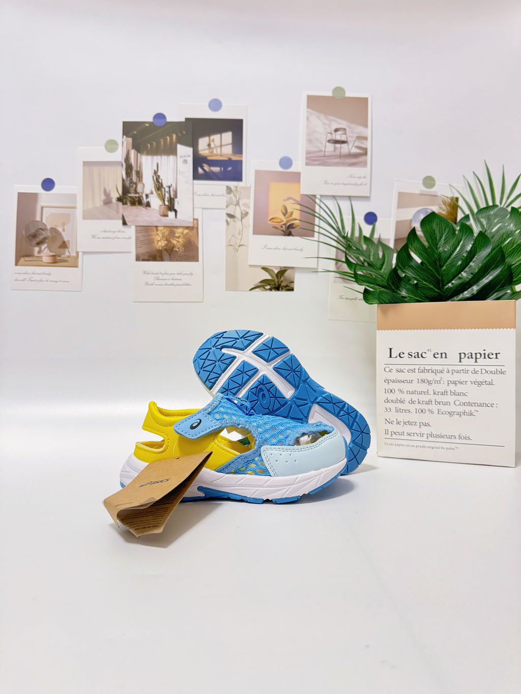 YSS new Velcro sandals "blue, yellow"