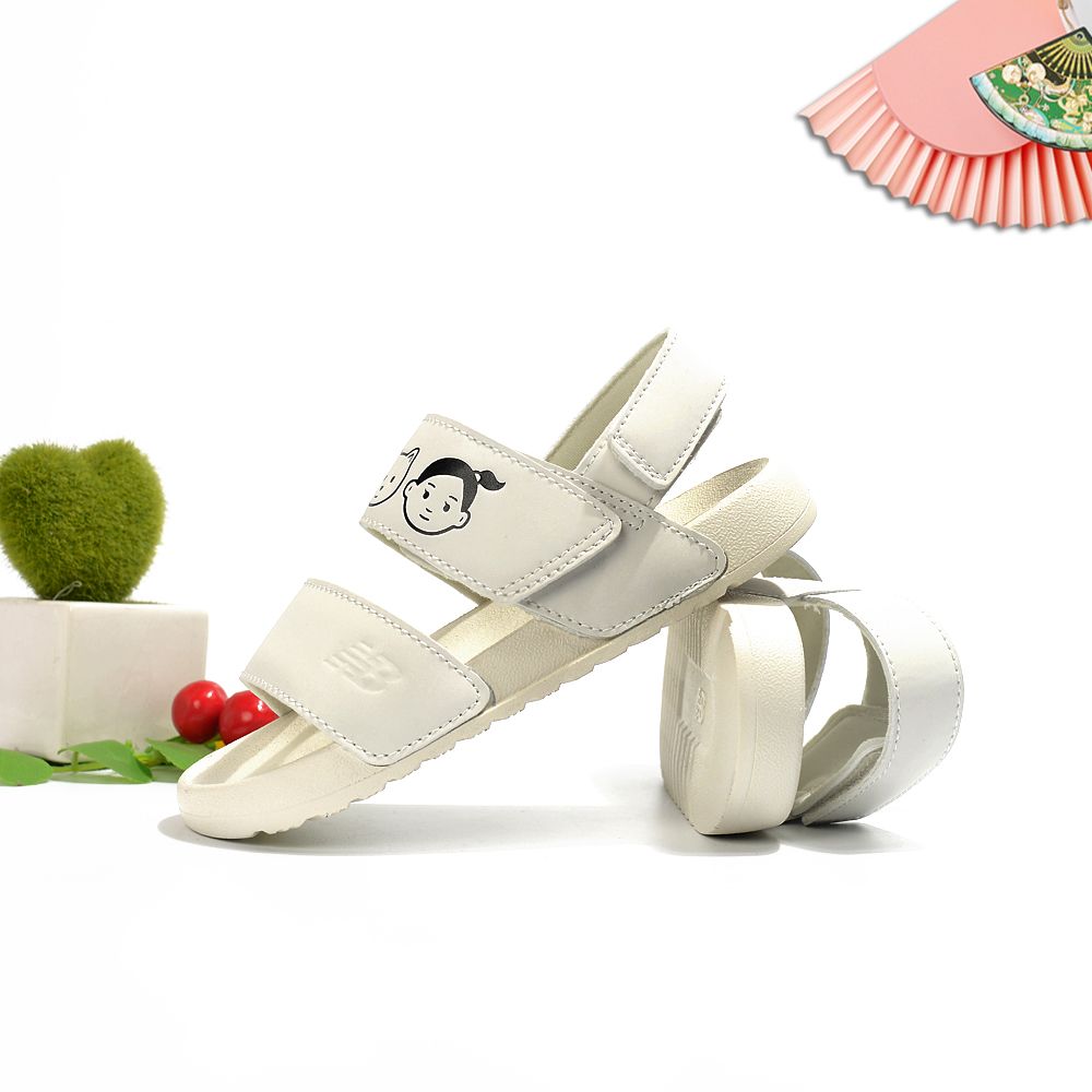 NB double bar sandals " white"
