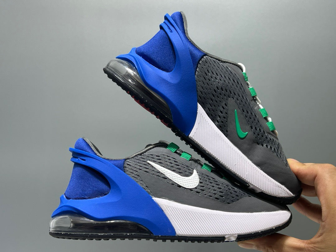 Nike 270 third generation elastic band air cushion children's shoes" gray, blue"
