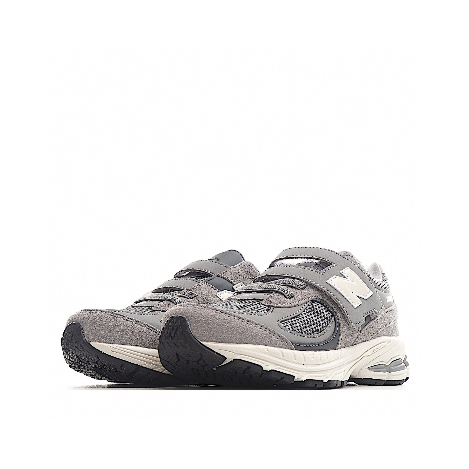NB327 Rotating Buckle Waffle Gump Children's Shoes" light gray"