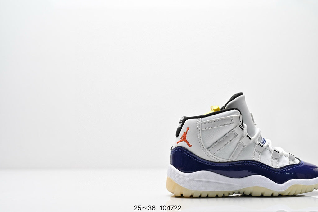 Joe 11 high-top high-quality children's shoes" basketball" white, blue"