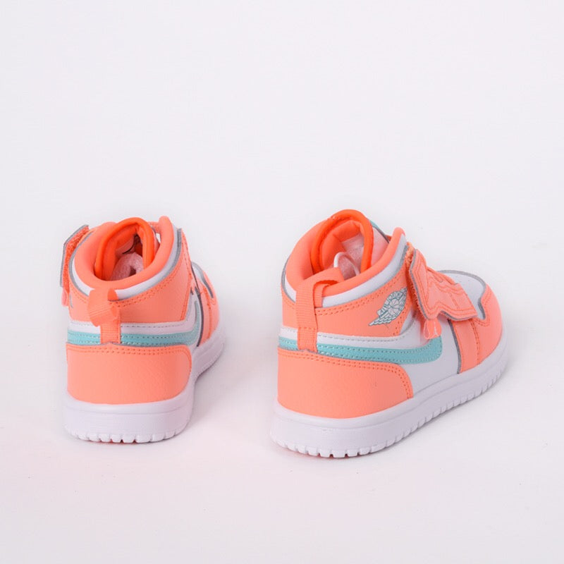 Jordan high top elastic band" white, Orange"