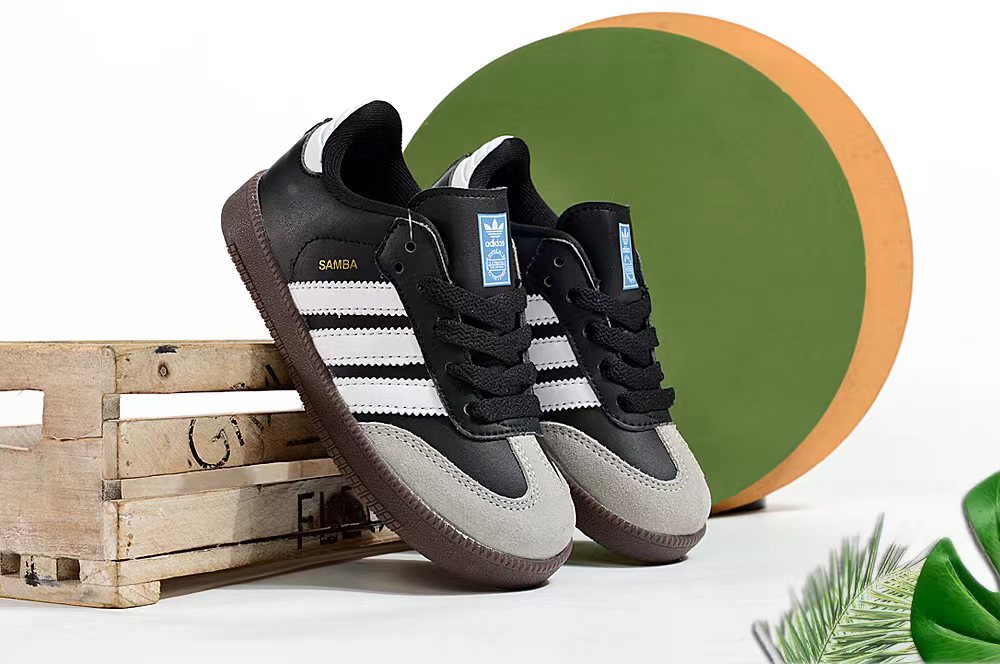 Adidas children's training shoes" white, black"