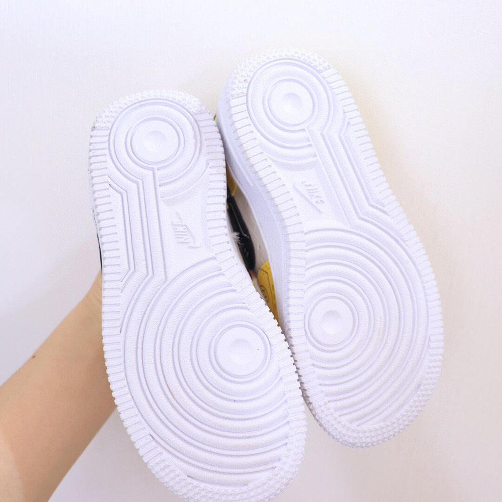 Air Force low-top lace-up sneakers" yellow, white"