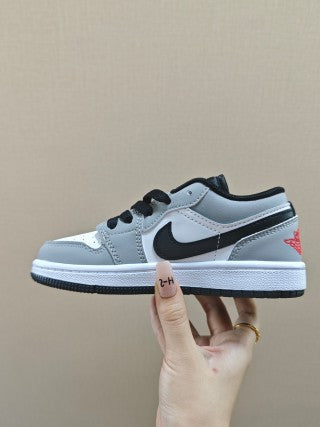 Qiao Yizhuan G version low-top children's lace-up sports shoes" gray"