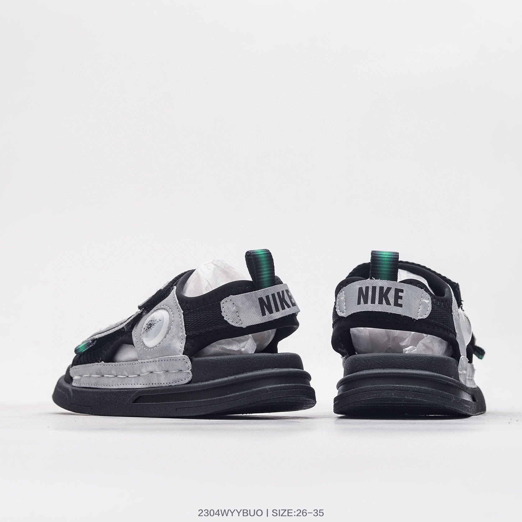 Nike co-branded Jordan children's shoes" black, gray"