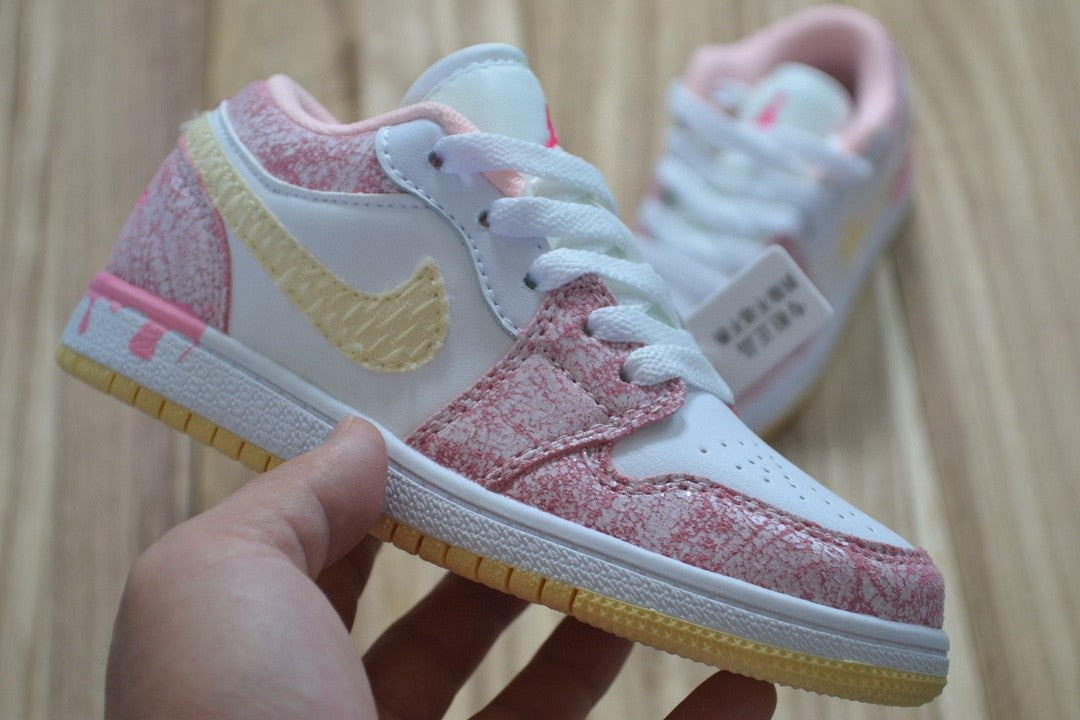 Qiaoyi low-top shoelaces" white, pink"