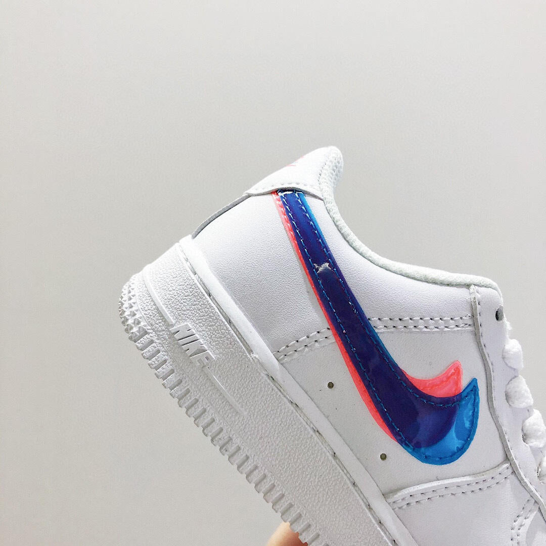 Air Force low-top lace-up sneakers" white"