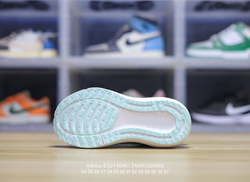 EQT Adidas popcorn lock shoes for children" white, sky blue"
