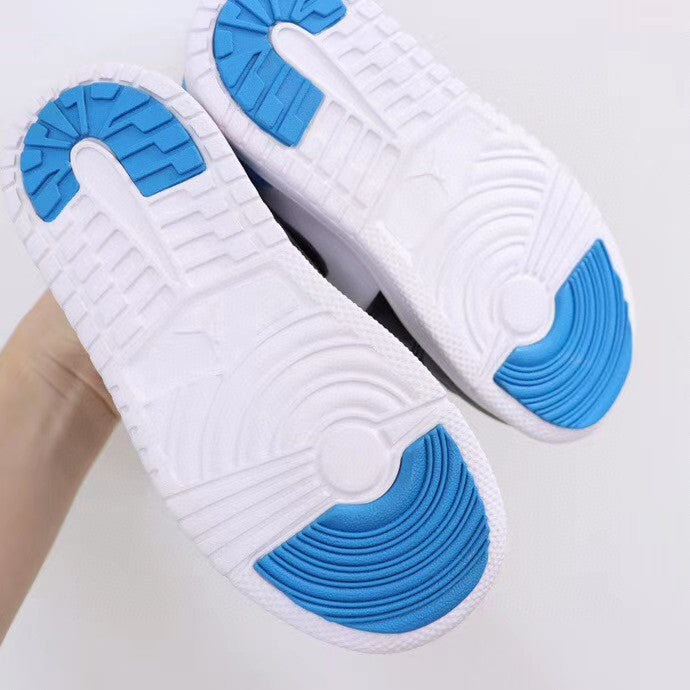 Jordan low top elastic band" white, yellow, blue"