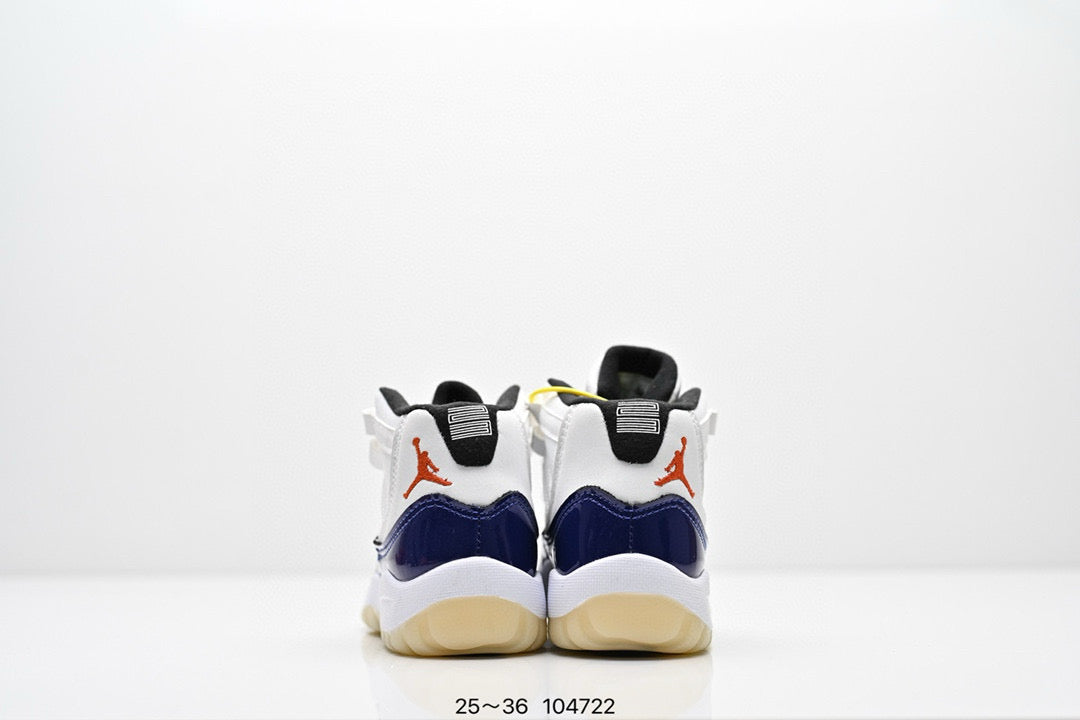 Joe 11 high-top high-quality children's shoes" basketball" white, blue"