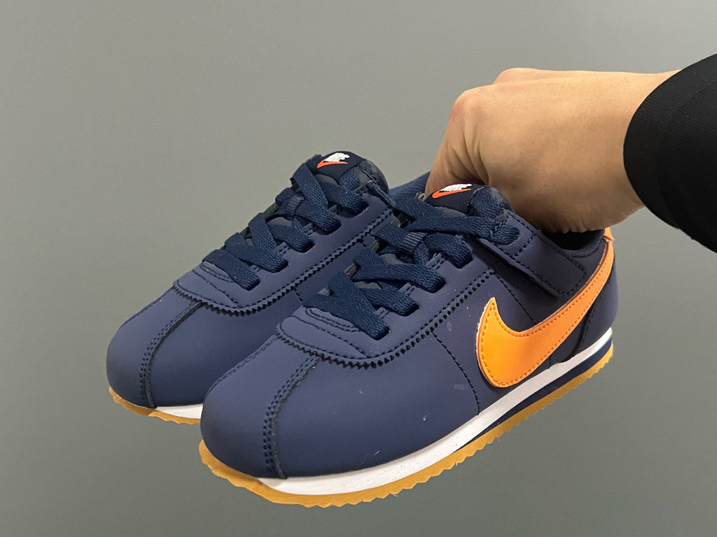 Nike Forrest Gump Classic Velcro Kids Shoes" Navy"