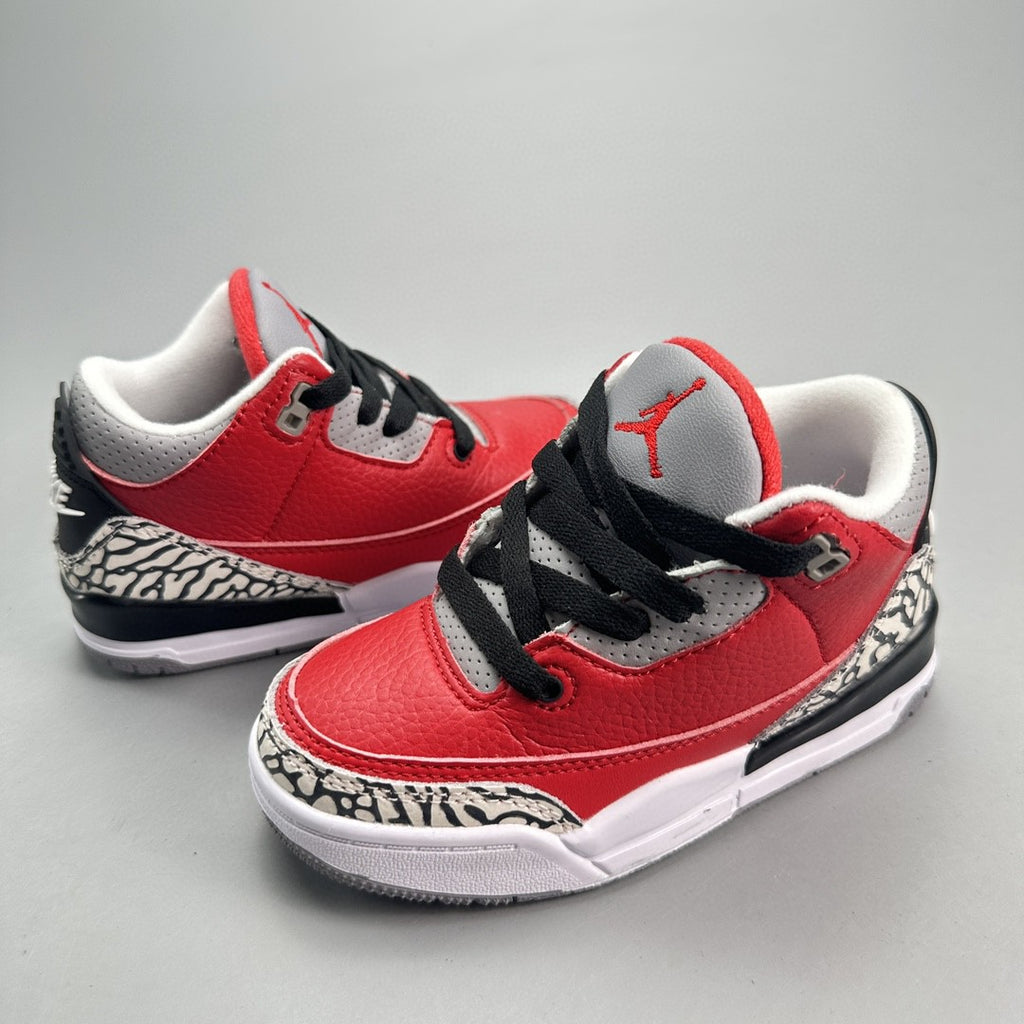 Jordan 3 children's shoes" red, white"