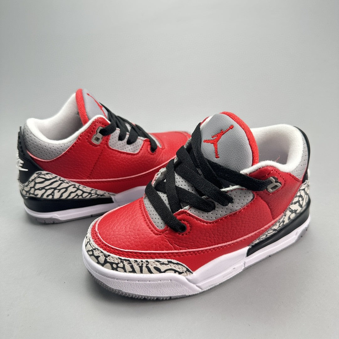 Jordan 3 children's shoes" red, white"