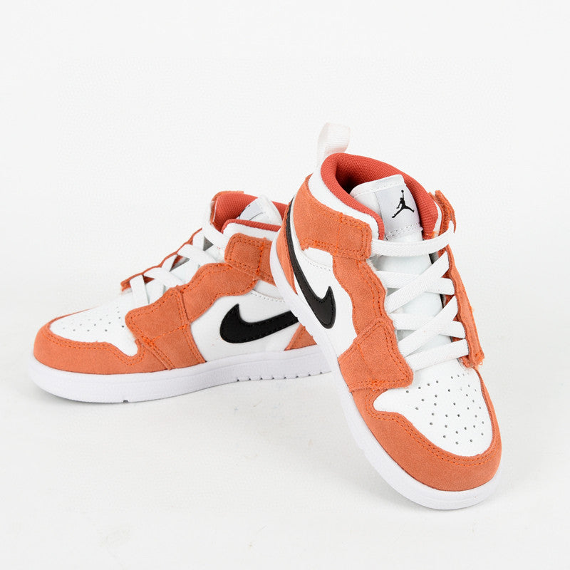 Jordan high top elastic band" orange , white"