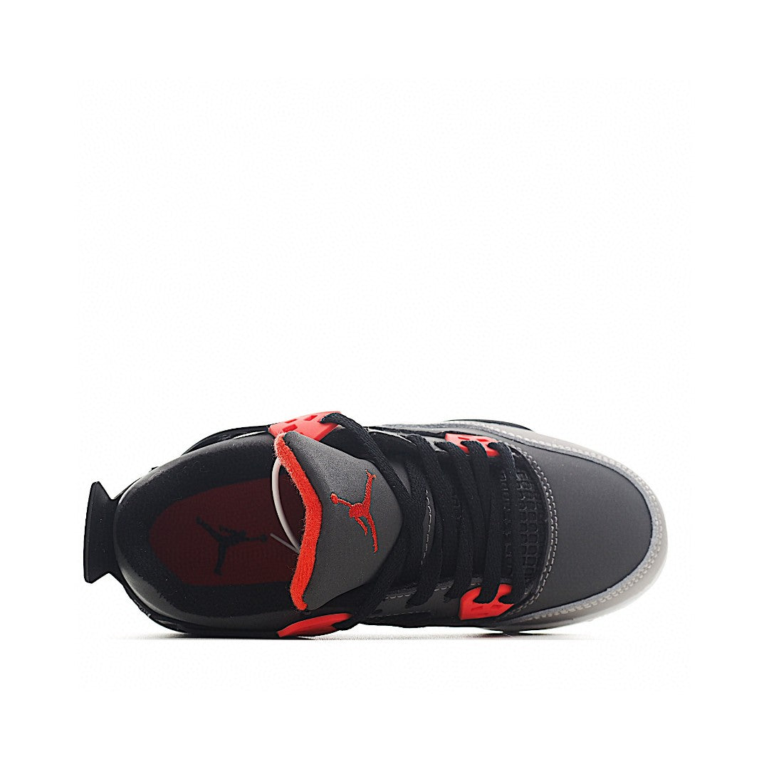 NK AJ 4th generation lace-up basketball air cushion children's shoes" black, gray"