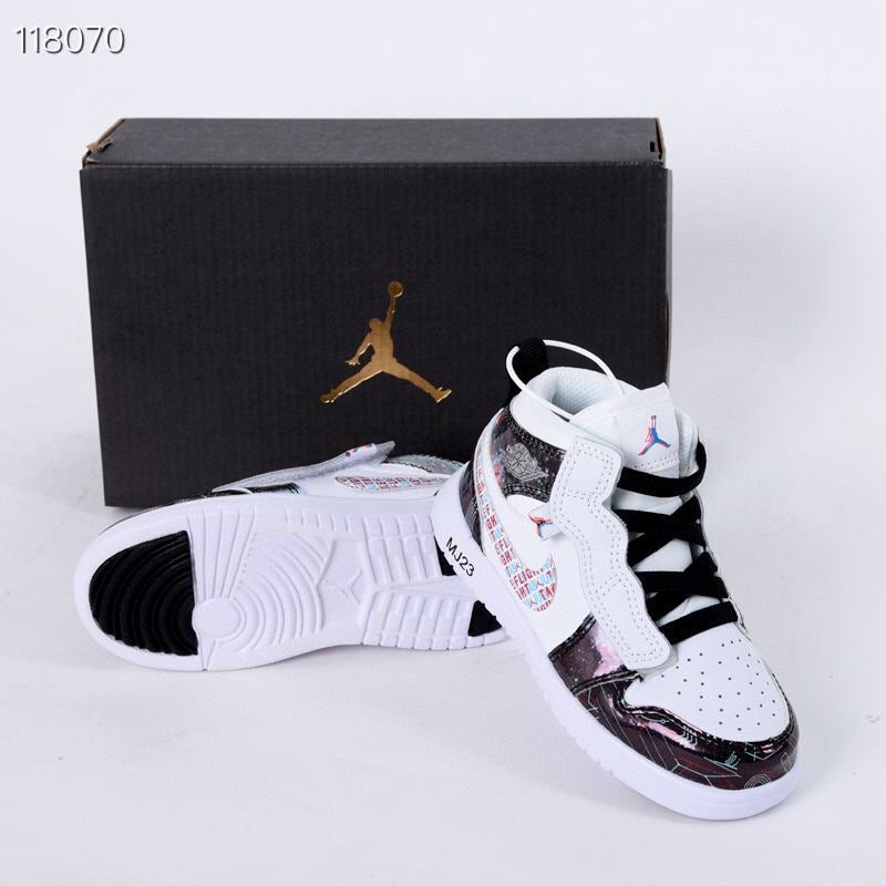 Jordan high top elastic band" white, black"