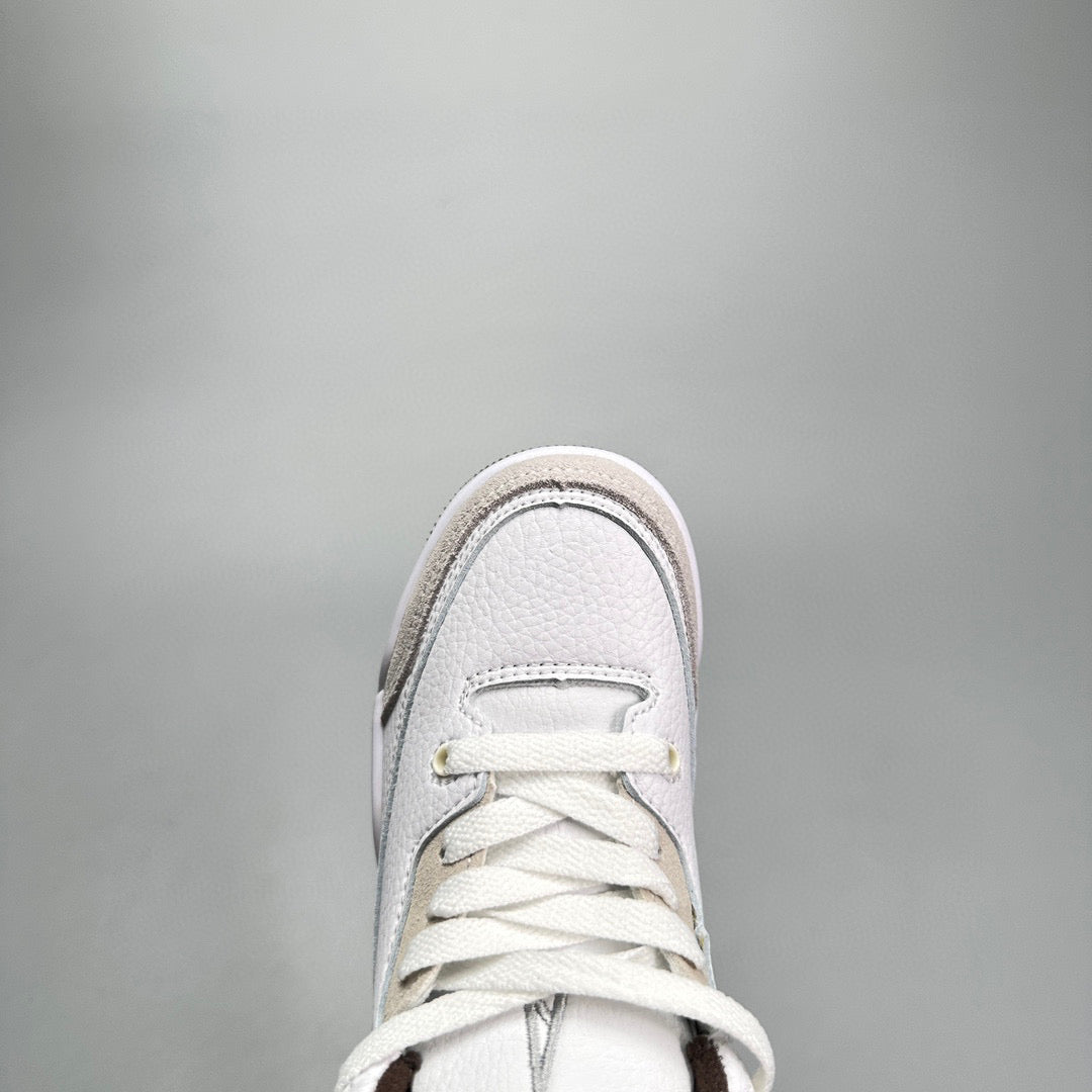 Jordan 3 children's shoes" white, light gray, dark brwon"