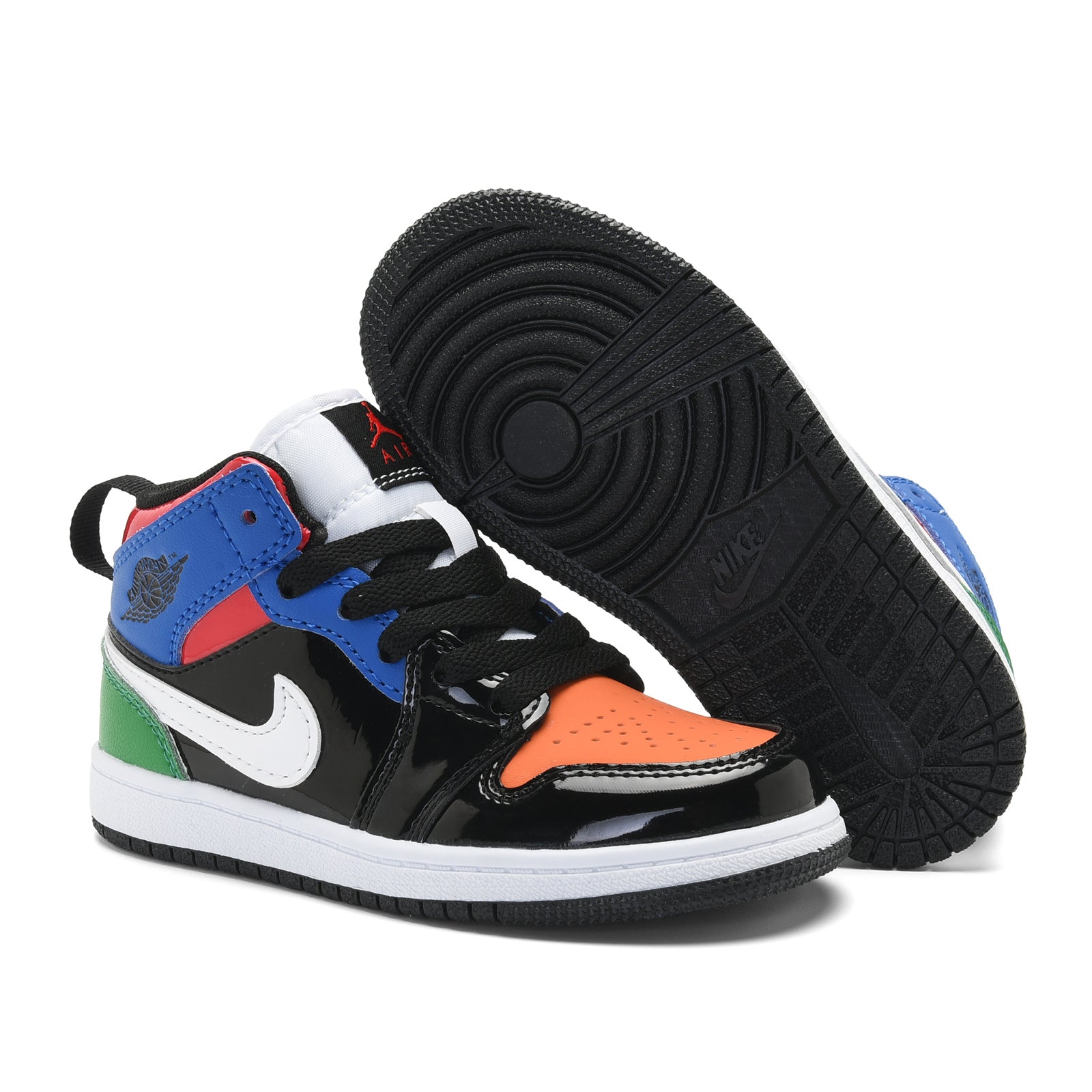 AJ-112" black, blue, green"
