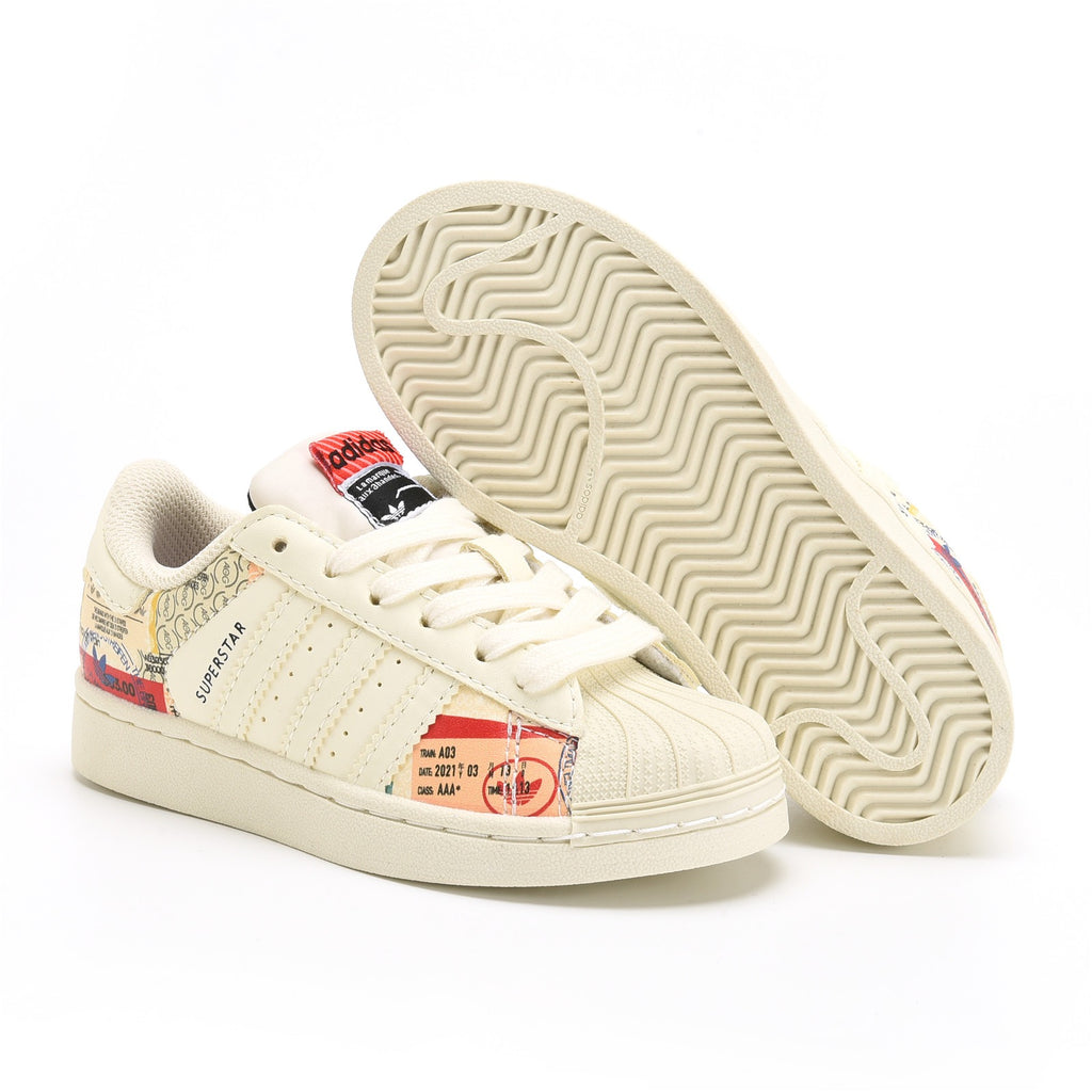 Adidas shell toe lace-up sneakers