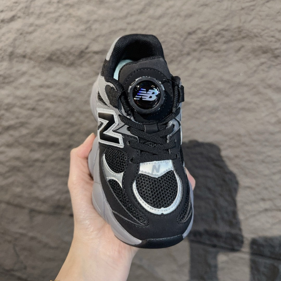 NB9060 rotating button children's shoes" black"