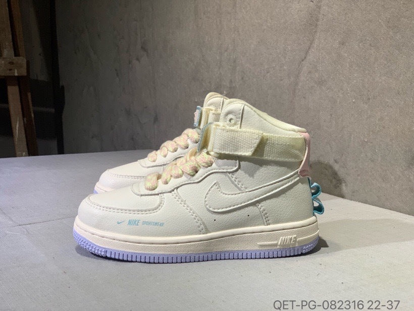High-top Macaron Air Force" white"