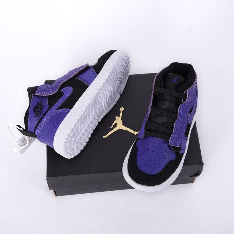 Jordan high top elastic band"  black, purple"