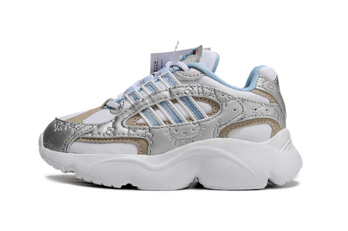 Adidas casual shoes "white and silver, light blue"