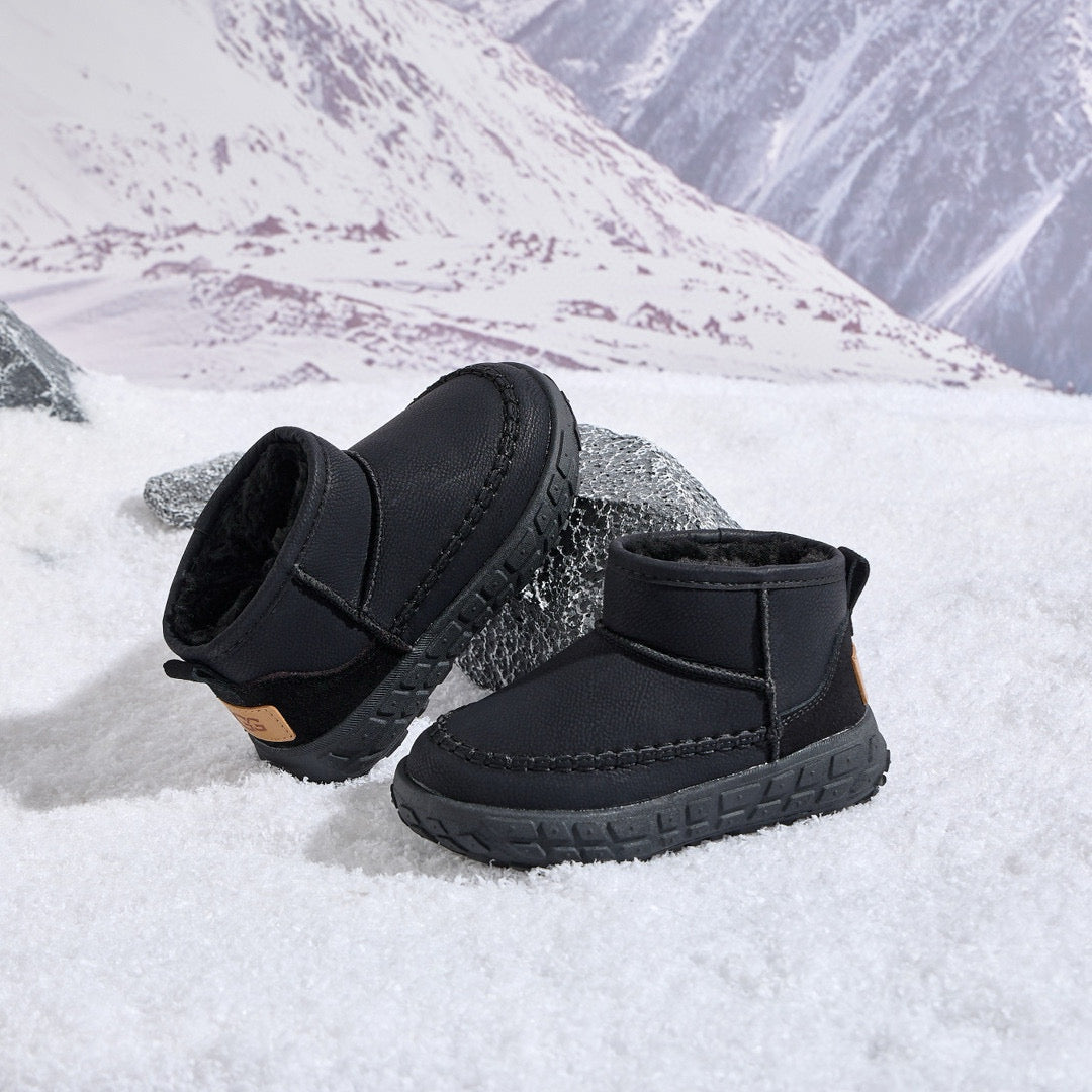 U-GG tire bottom snow boots" black"