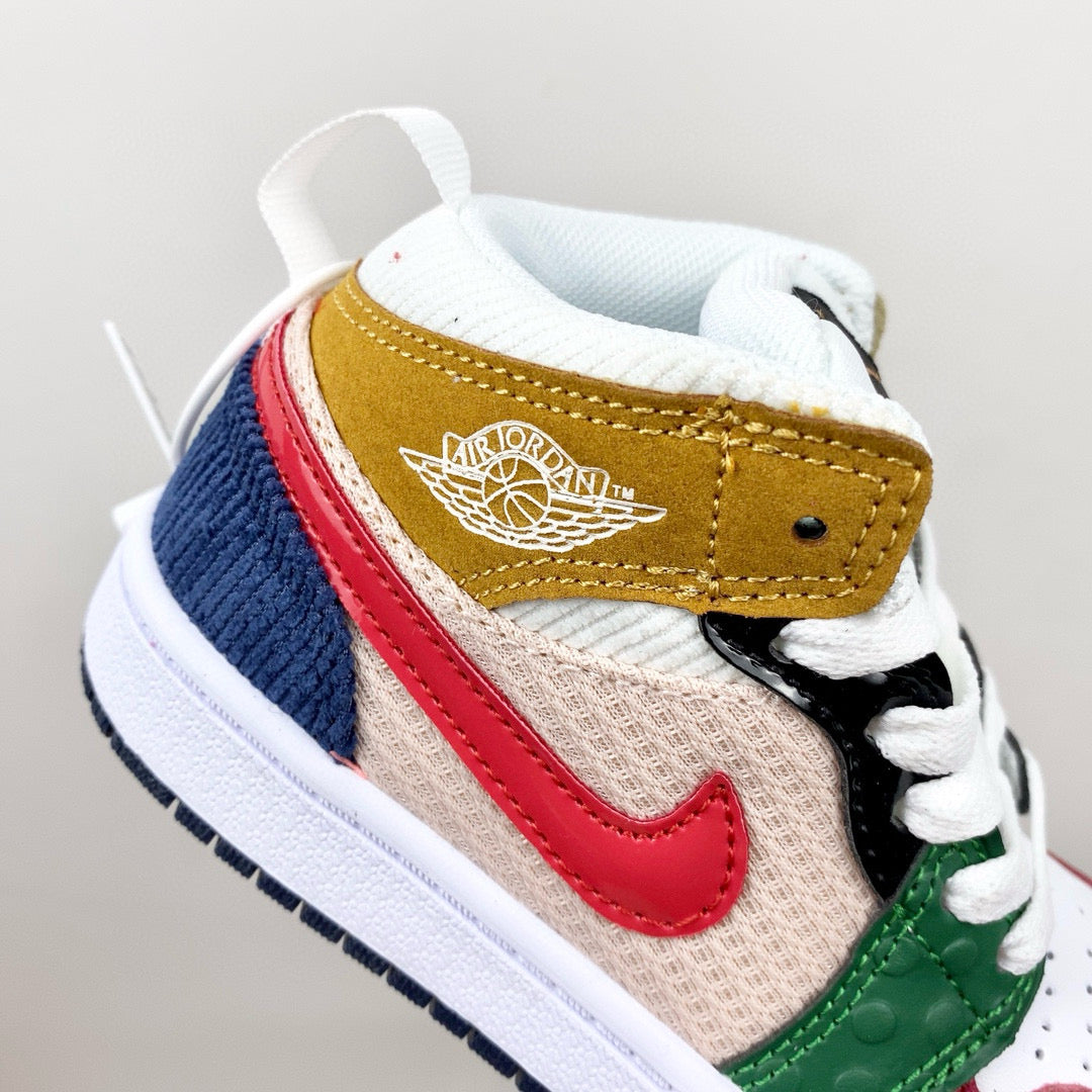 Joe 1 new color children's shoes" white, green, red"