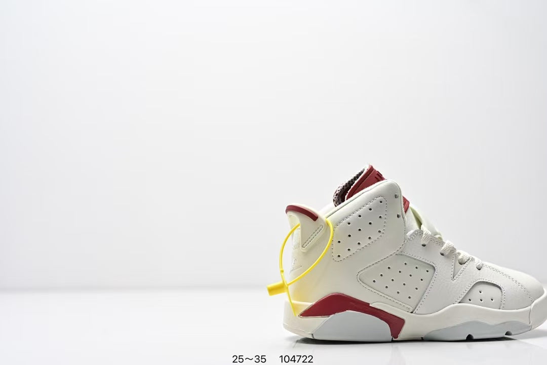 Joe 6 split leather children's shoes "white, burgundy"