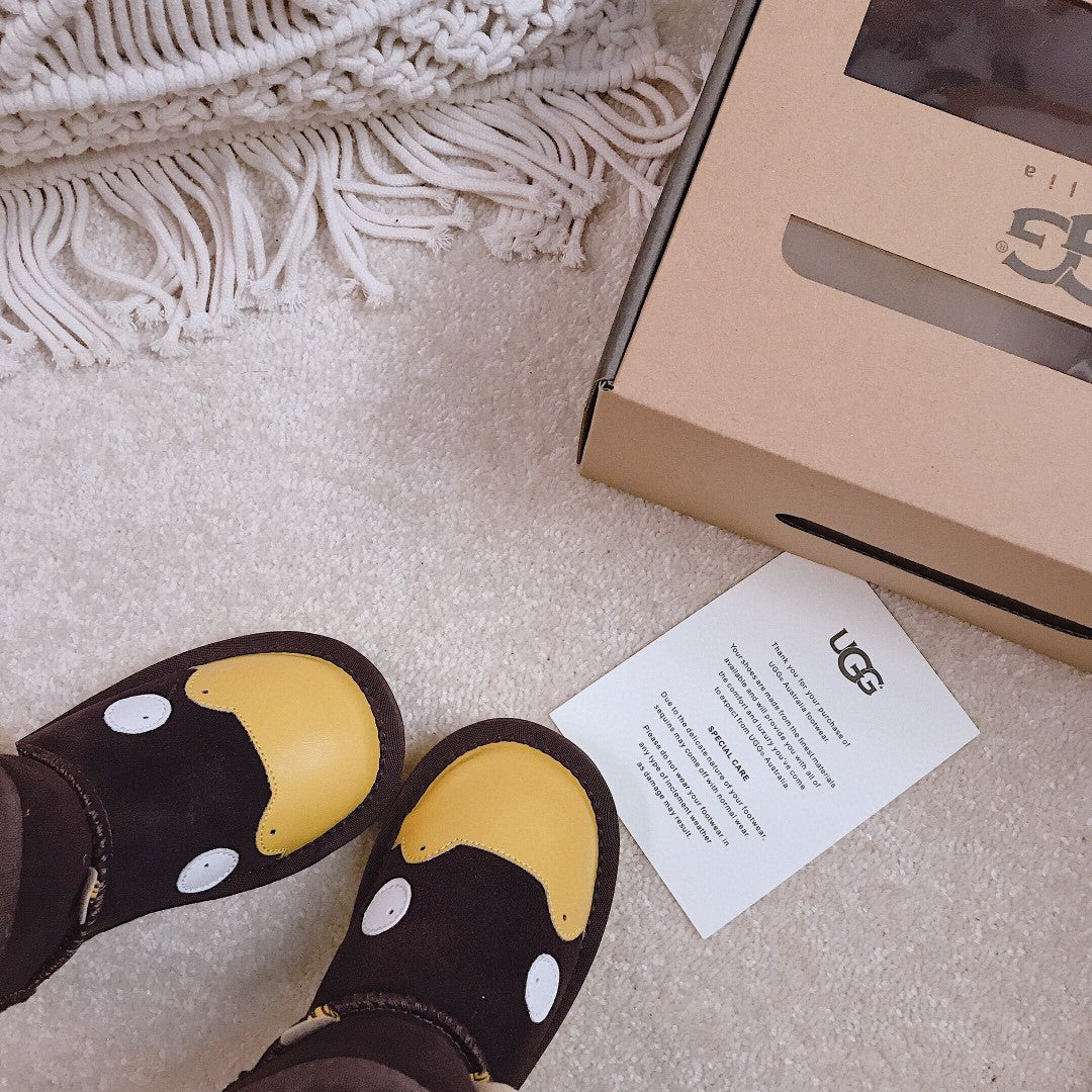 UGG children's shoes cartoon series" dark brown"