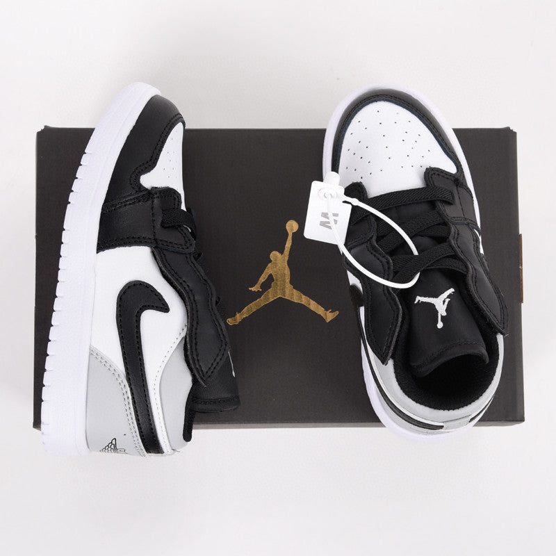 Jordan low top elastic band" white, black, gray"