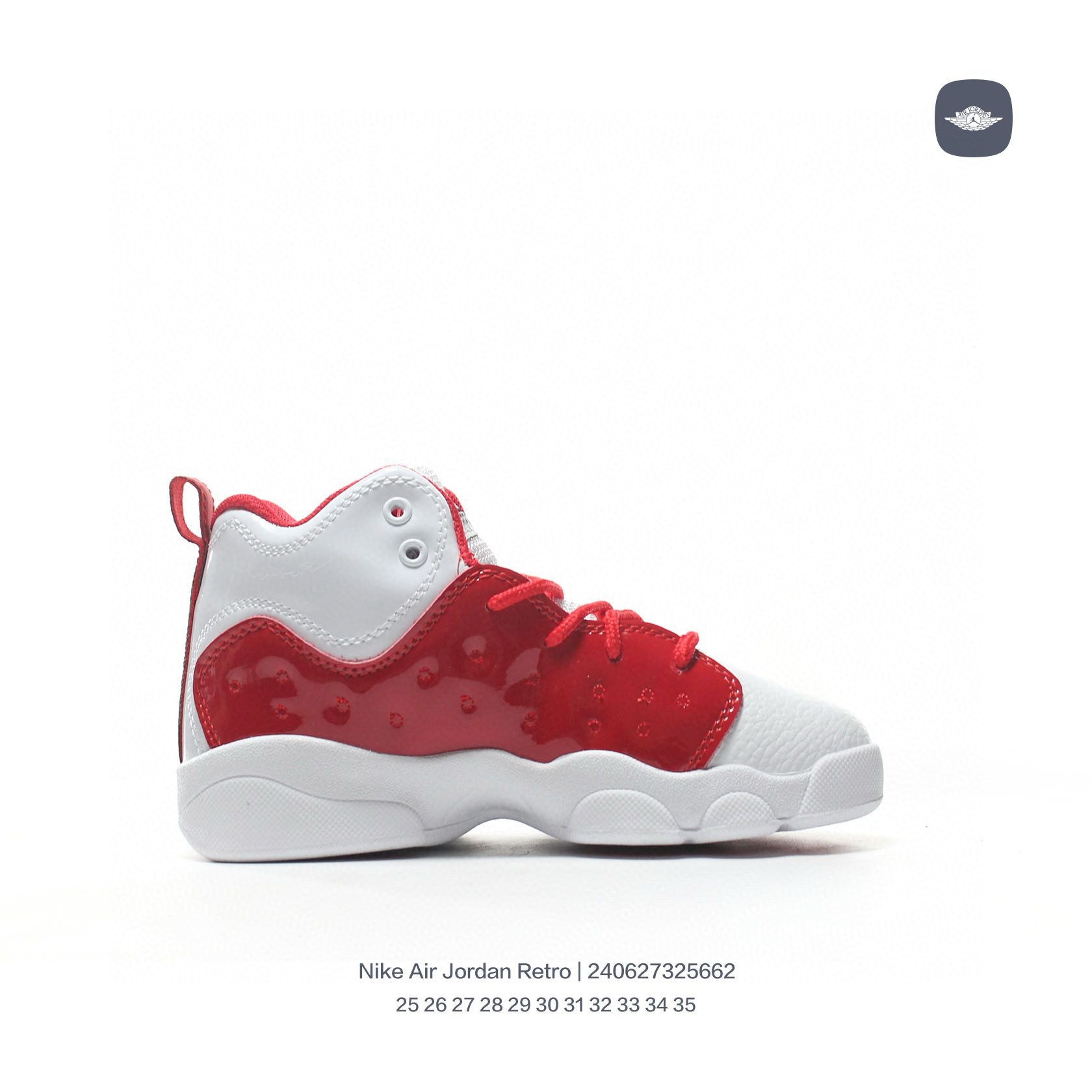 AJ13-1/split leather'  white, red"