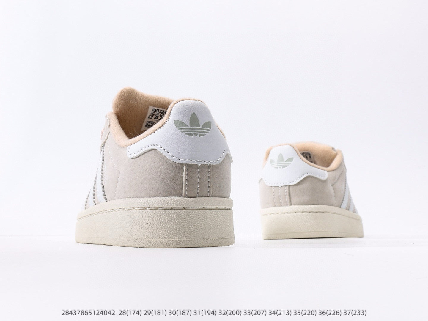 Adidas bread Dexter lace-up pig leather sneakers light pink"