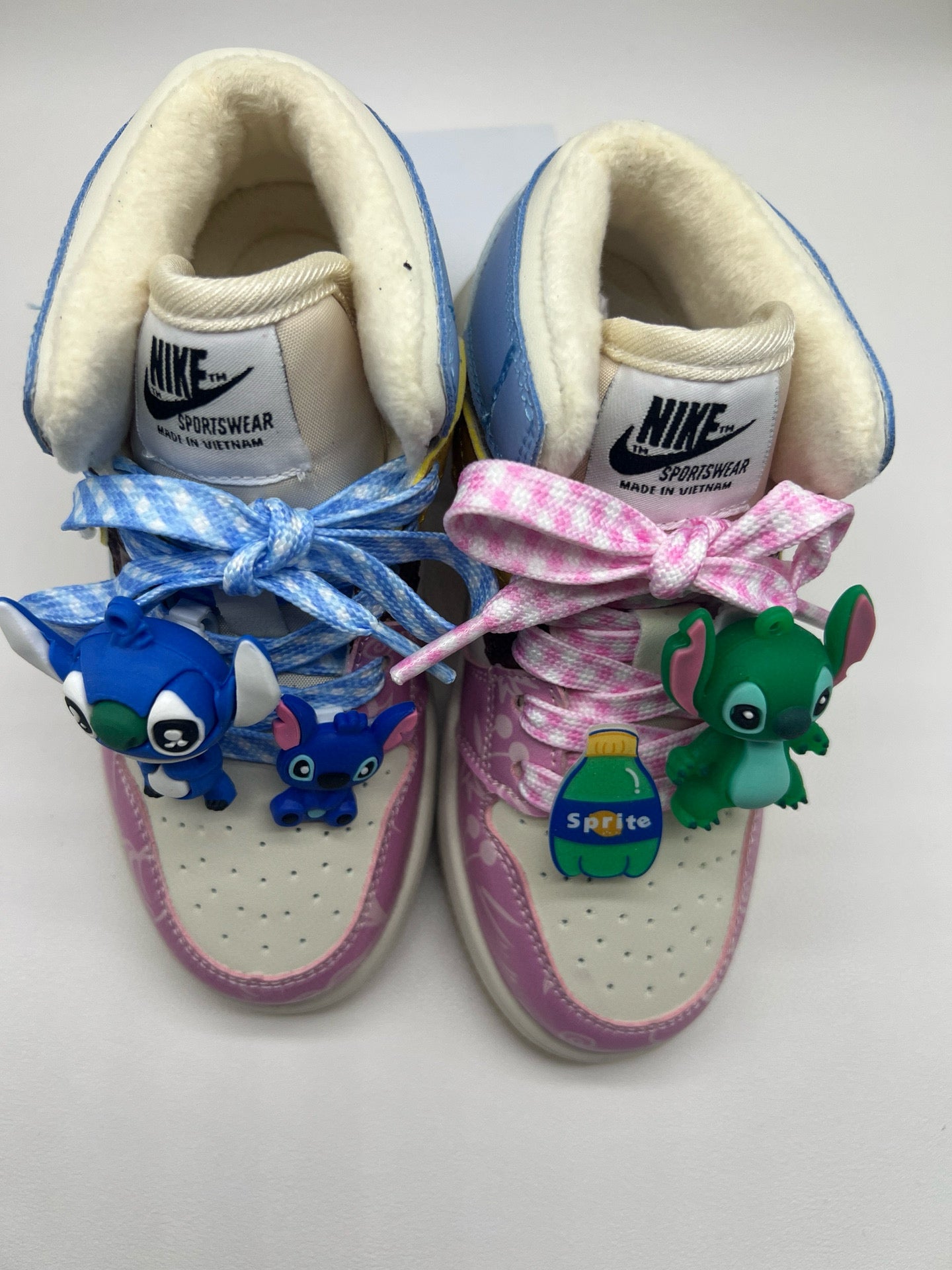 Joe One Cartoon Doll Accessories High Top Sneakers " Cream, purple"