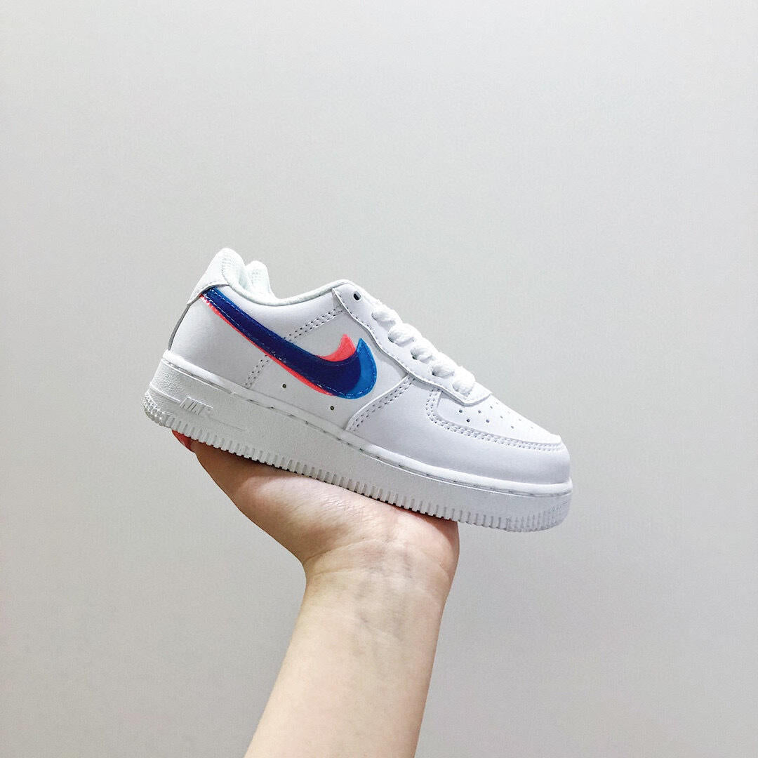 Air Force low-top lace-up sneakers" white"