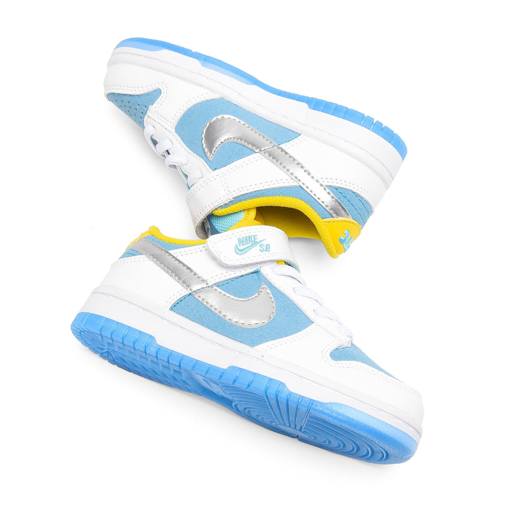 SB Velcro children's shoes" white, blue"