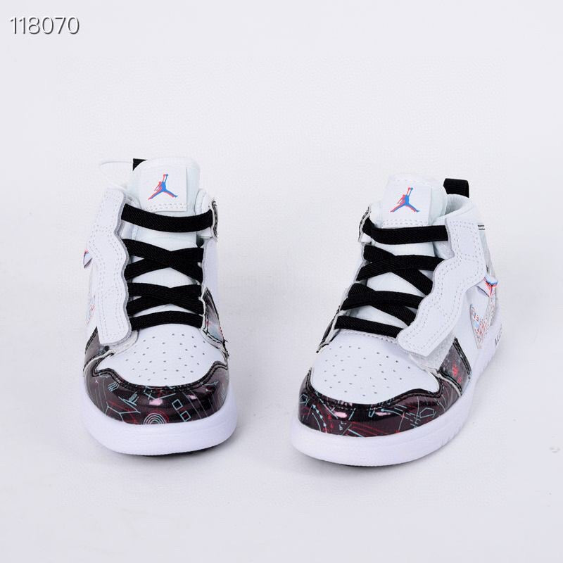 Jordan high top elastic band" white, black"