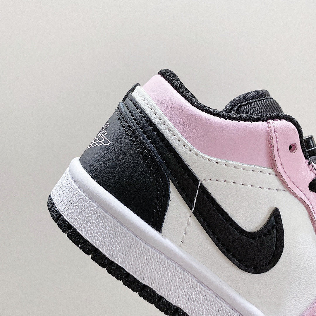 Joe 1 low-top elastic buckle parent-child shoes" white, pink, gray"