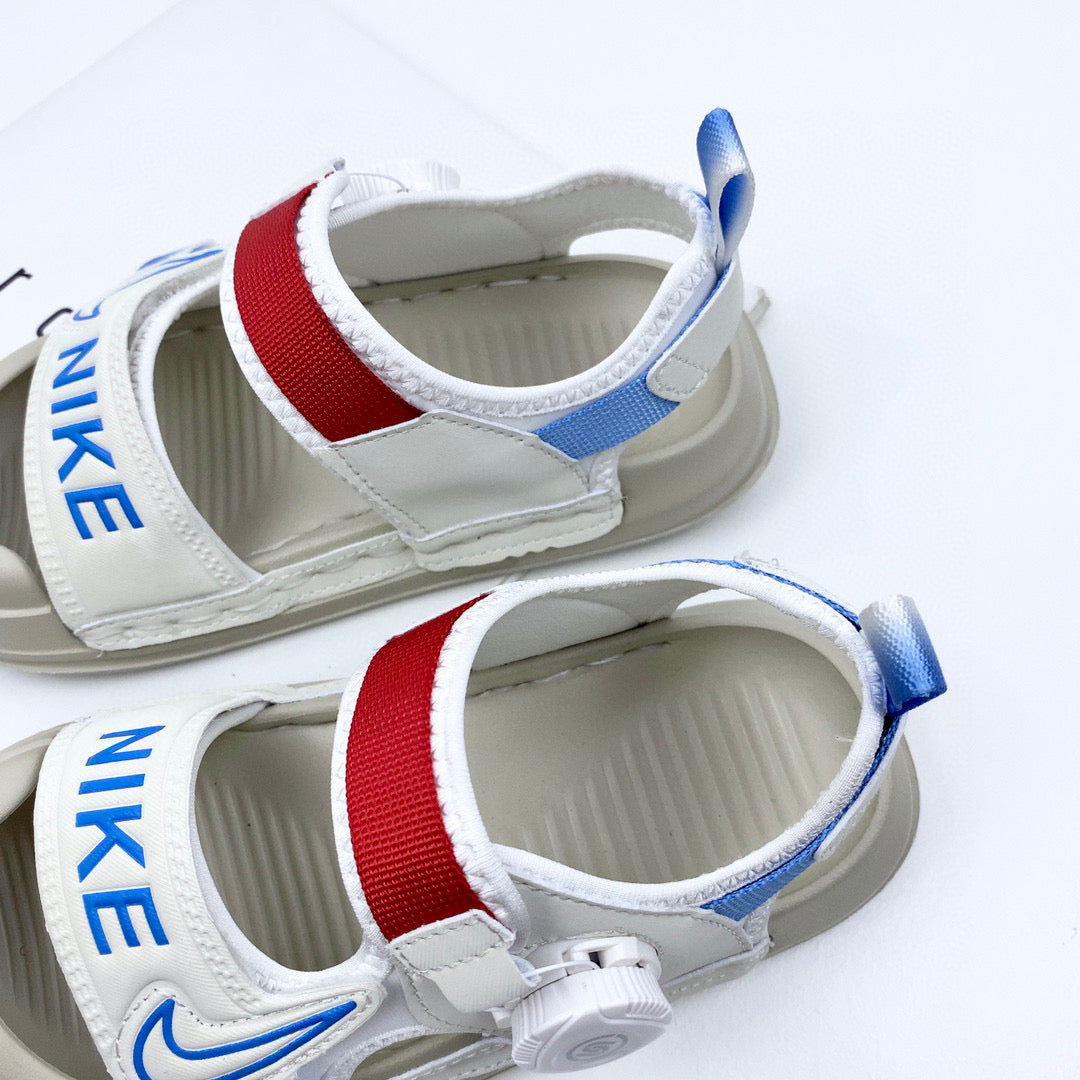 Nike Twist Lock Closed Toe Sandals" white, gray"