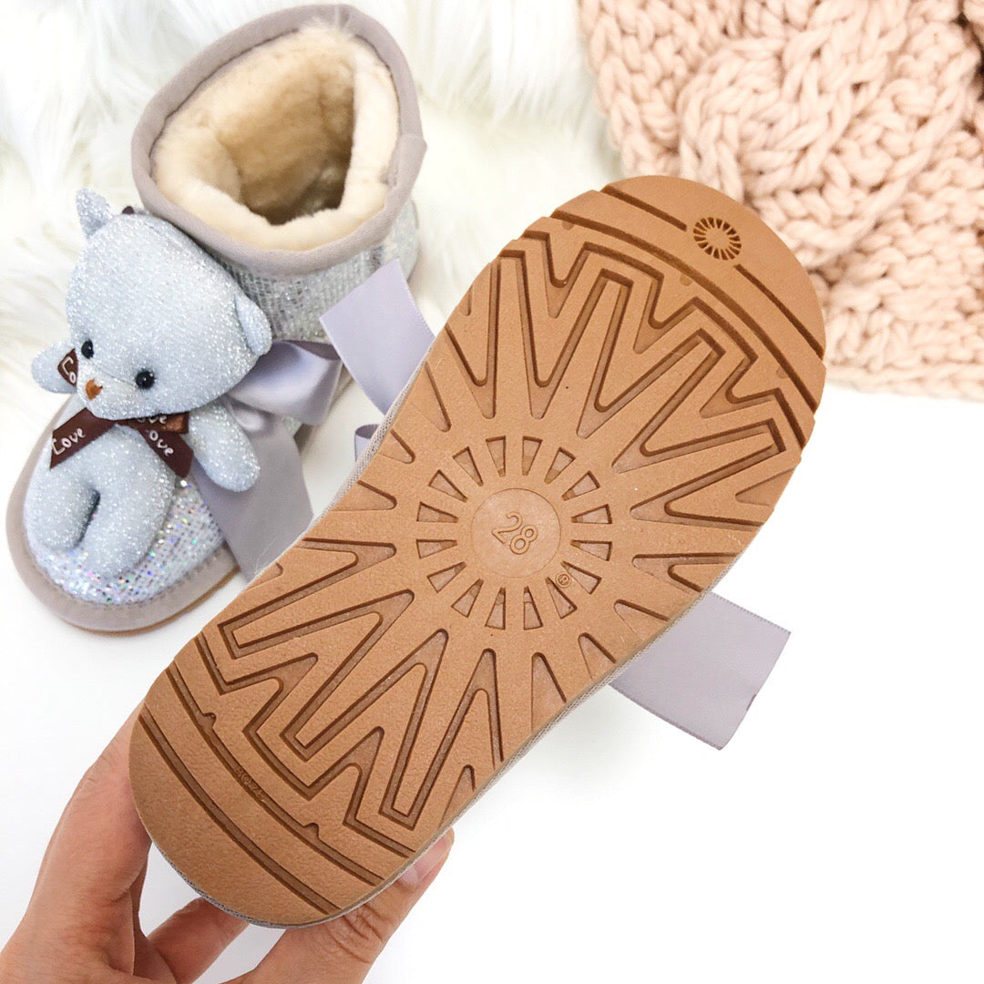 UGG Bear Snow Boots"silver"