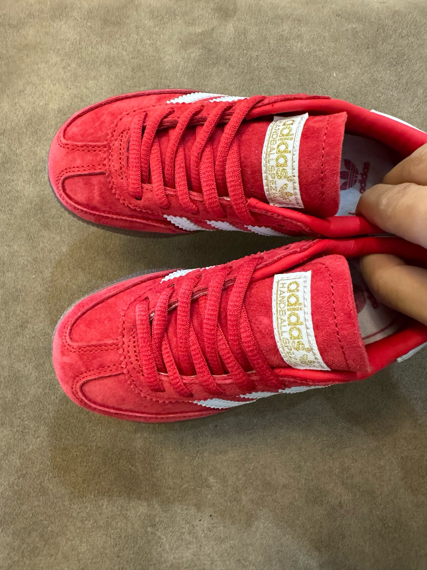Adidas training 3 generation pig leather children's shoes" red"