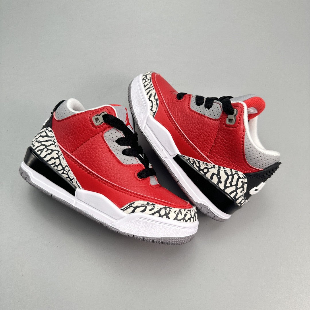 Jordan 3 children's shoes" red, white"