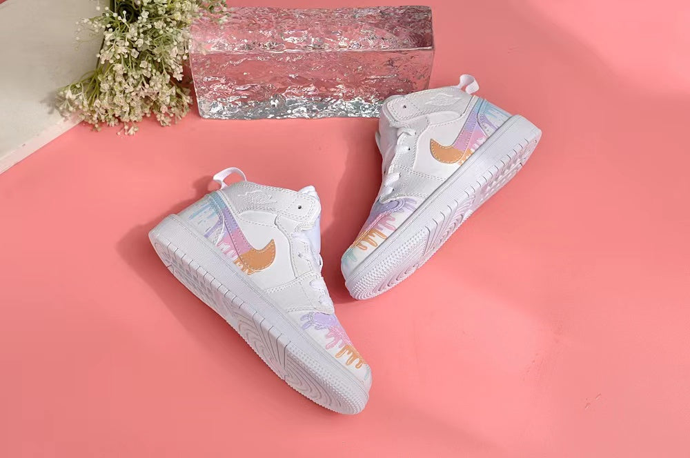 Jordan AJ1 children's shoes" white"