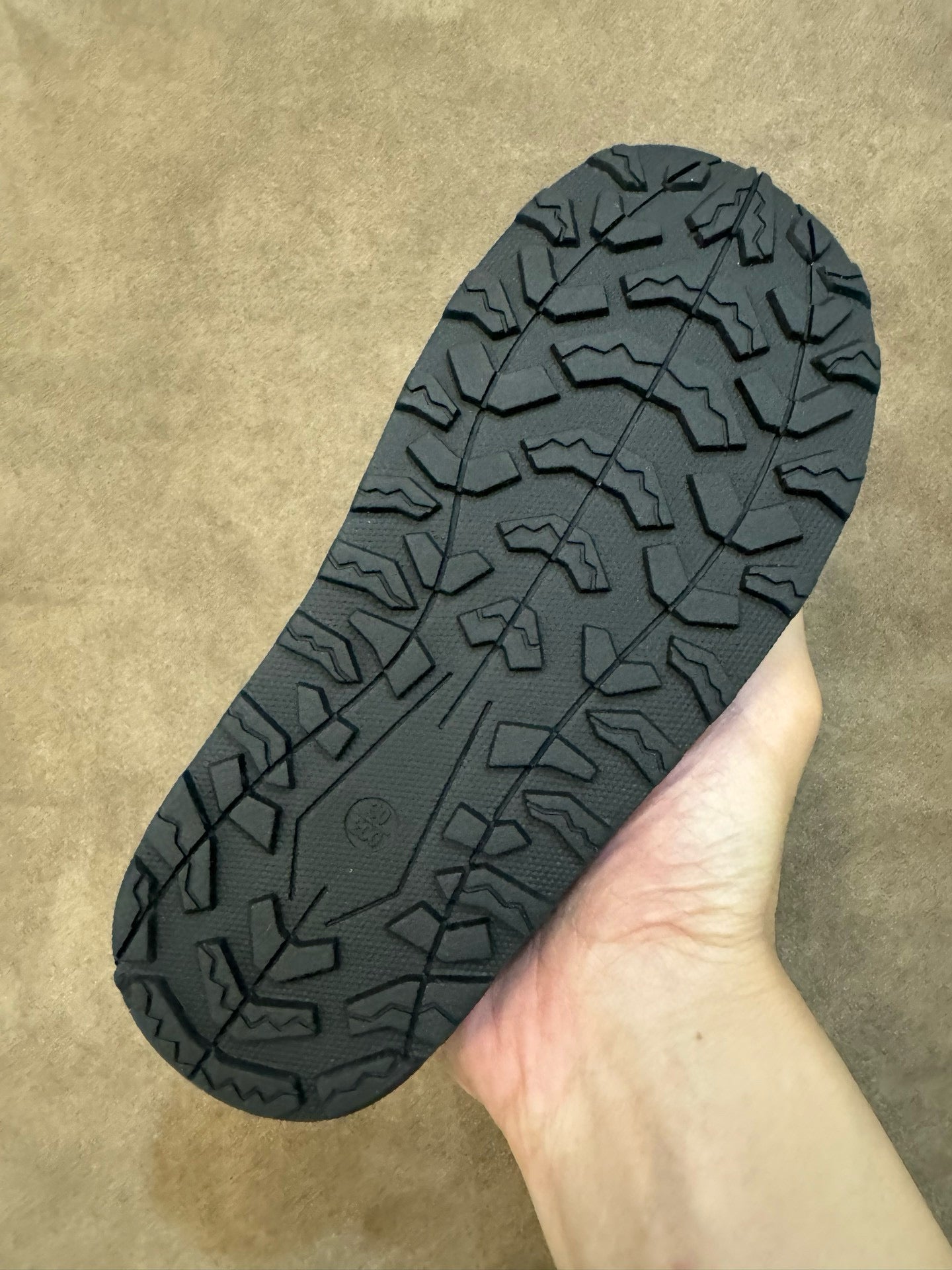 N3205 Velcro River Tracing Children's Sandals"   black, light beige/cream, and yellow"