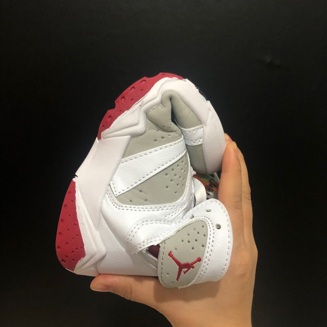 Jordan 7" white, gray, burgundy"
